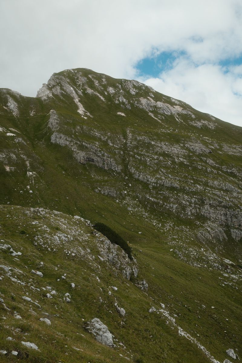 Mountain slope with scree